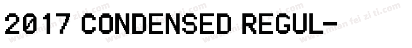 2017 Condensed Regul字体转换